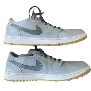Nike Air Jordan 1 Low G Golf Shoes Wolf Grey Gum